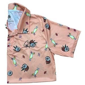 Gashouse Golf Athletic Polo Men’s Large Peach